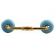 Turquoise Crackle Ceramic Bridge Handle